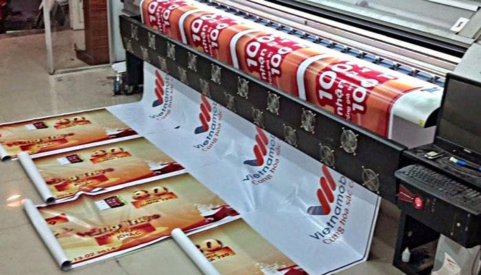 In banner